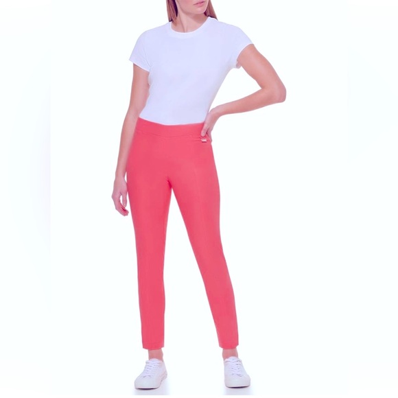 NWT Calvin Klein Coral Skinny Vented Hem Pants - Picture 1 of 16